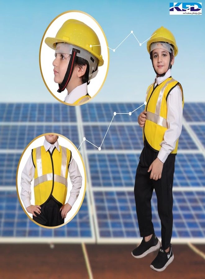 كاكو فانسي دريسيس زي تنكري للأطفال من كاكو، سترة عامل مجتمعي مع صدرية، زي تنكري للمهن - أصفر، 10-12 سنة، للجنسين - Image 4